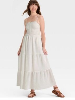 NWT Universal Thread Ivory Bodice Maxi Dress XXL. Romantic. Milkmaid. Fairy.